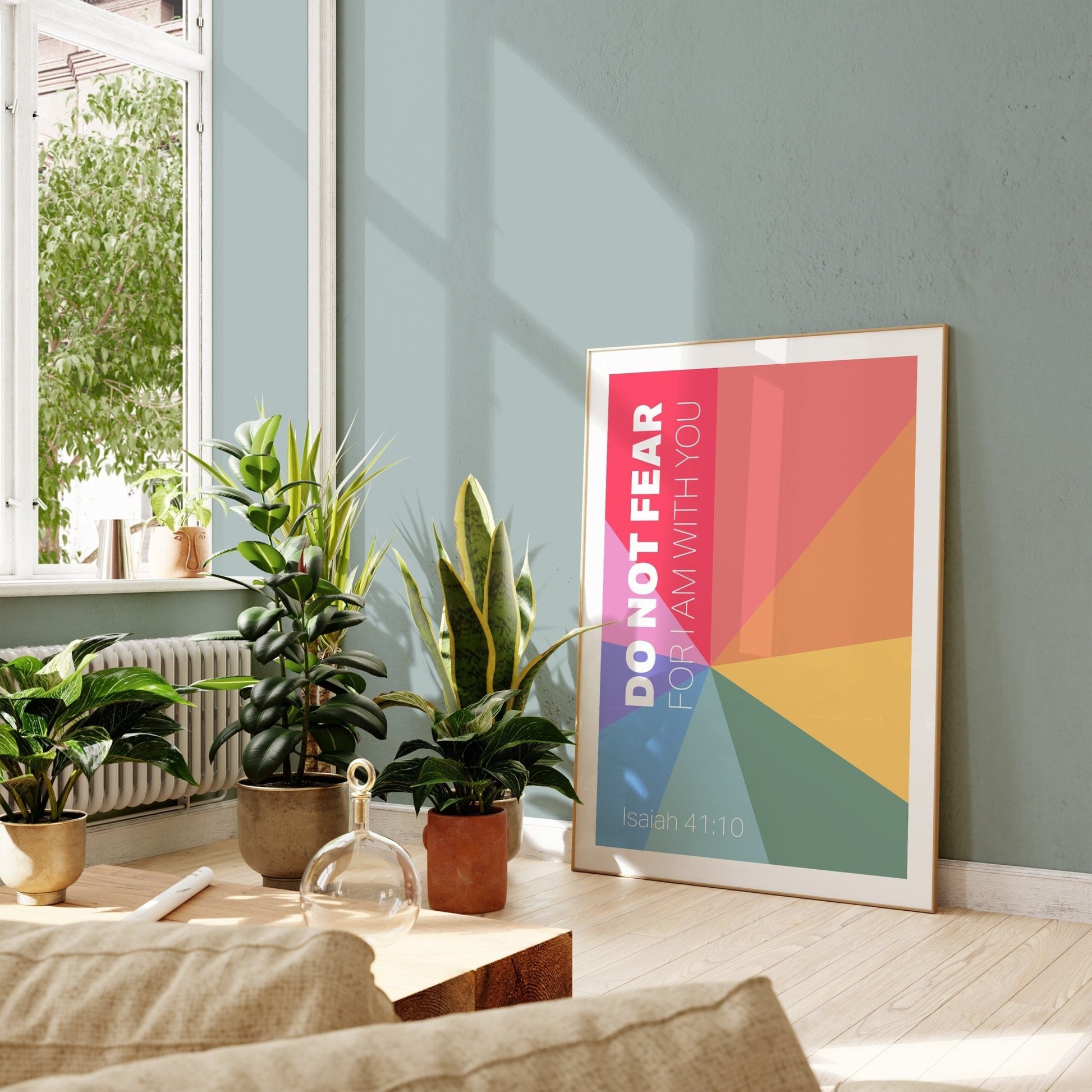 Do Not Fear poster. Isaiah 41 verse 10. Christian wall art. - The Christian Poster Company