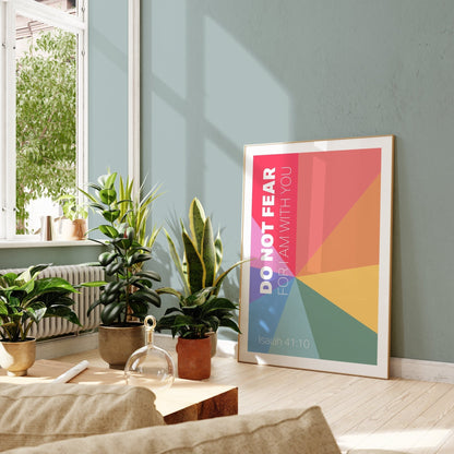 Do Not Fear poster. Isaiah 41 verse 10. Christian wall art. - The Christian Poster Company