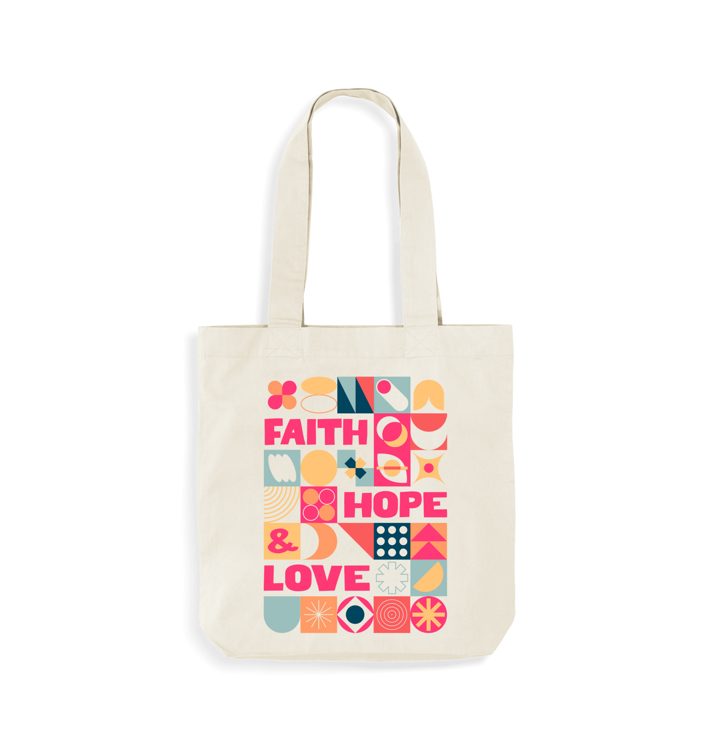 Faith, Hope and Love tote bag. - The Christian Poster Company