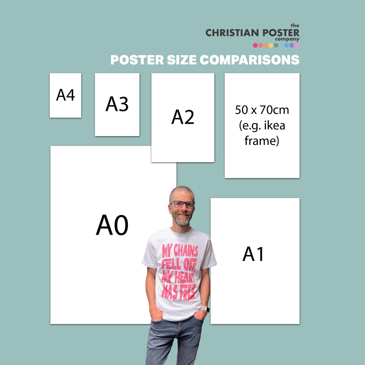 FAITH HOPE LOVE poster. Christian wall art. - The Christian Poster Company