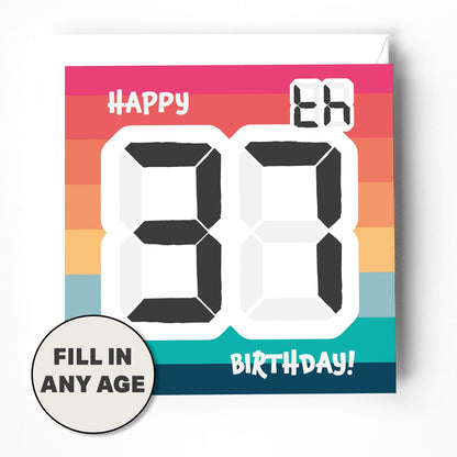 Fill in the age birthday card, with bible verse inside - The Christian Poster Company