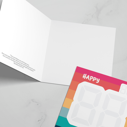 Fill in the age birthday card, with bible verse inside - The Christian Poster Company