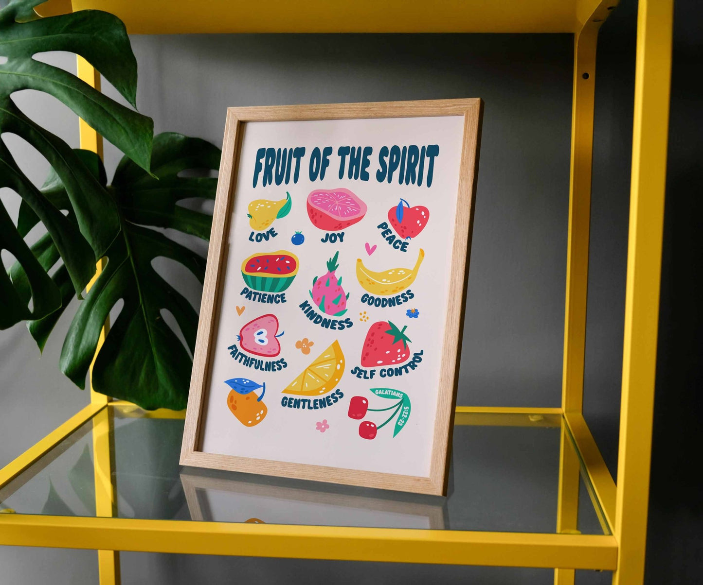 Fruit of the spirit A4 framed poster - The Christian Poster Company