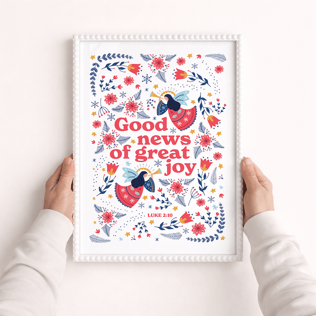 Good news of great joy A3 framed poster - The Christian Poster Company