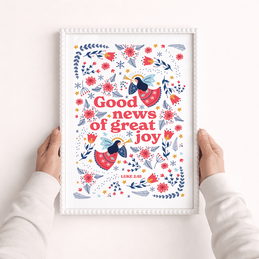 Good news of great joy A3 framed poster - The Christian Poster Company