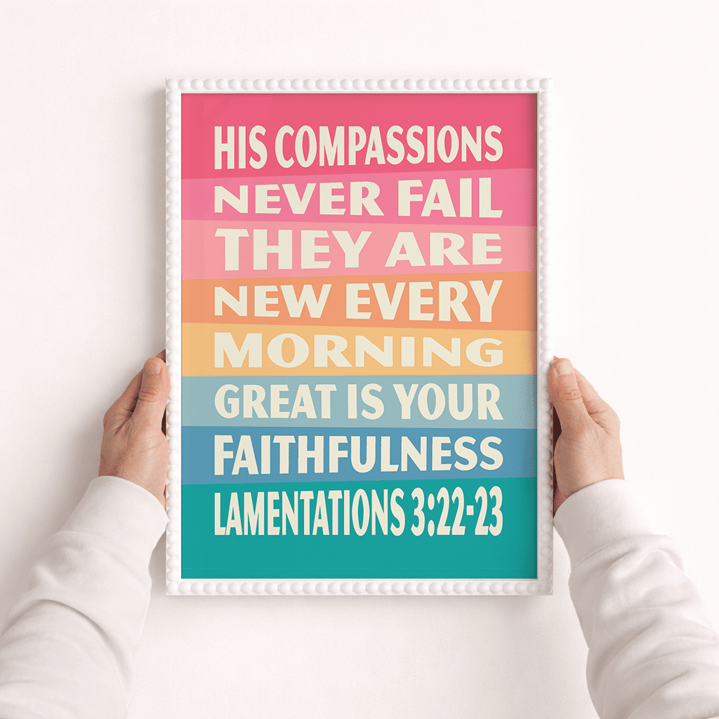Great is thy faithfulness A3 framed poster - The Christian Poster Company