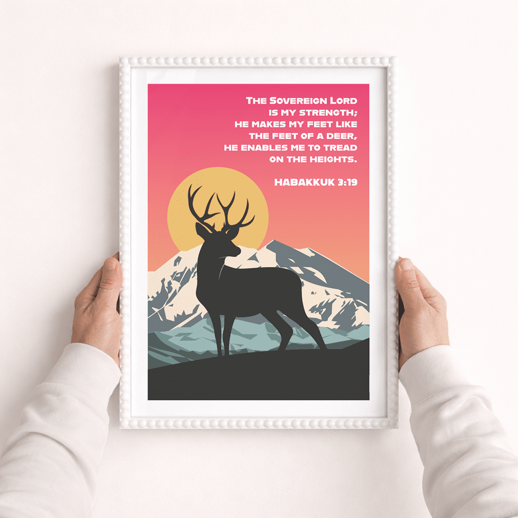 Habakkuk 3 A3 framed poster - The Christian Poster Company