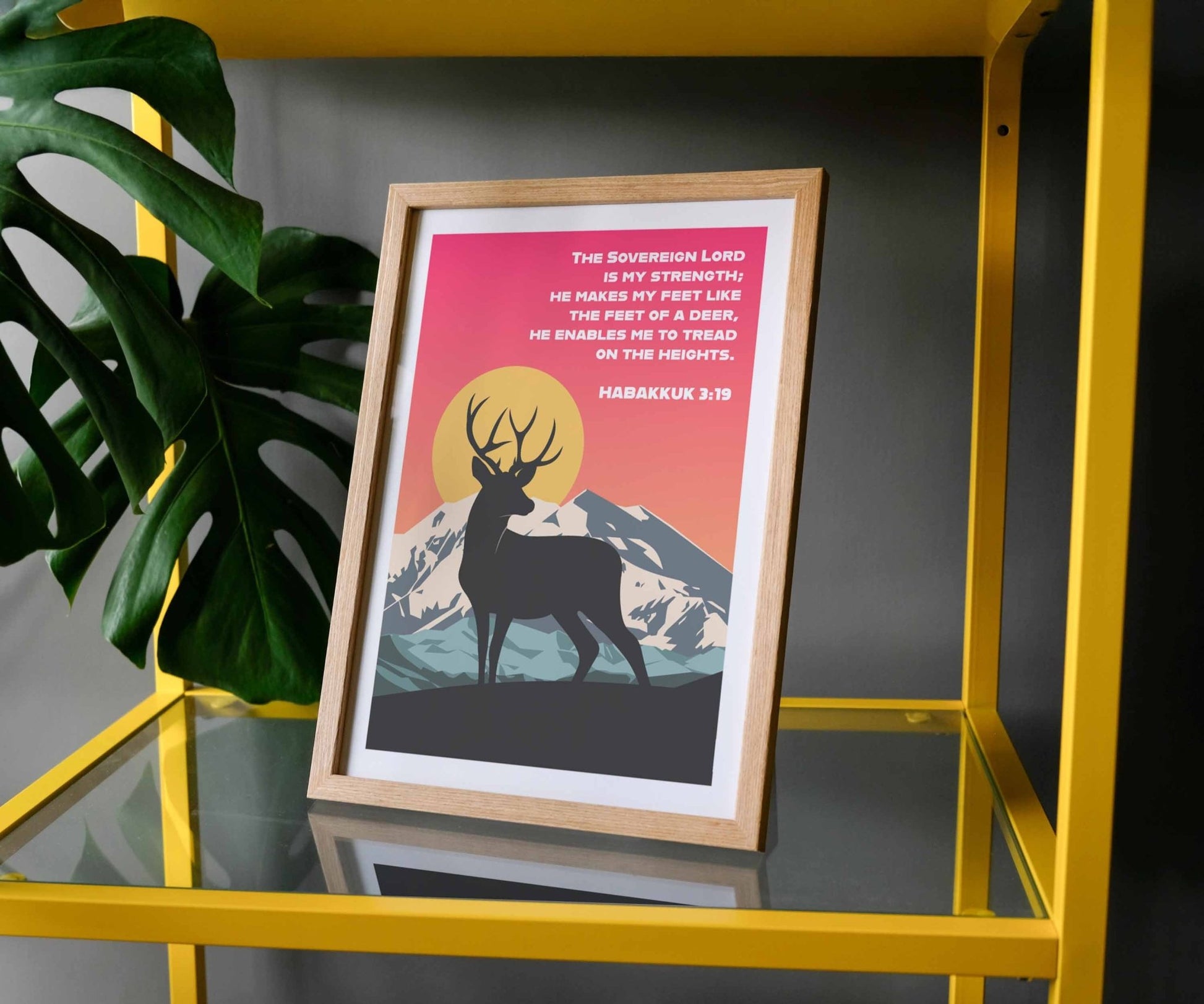 Habakkuk 3 A4 framed poster - The Christian Poster Company