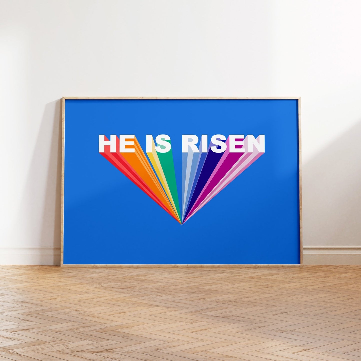 HE IS RISEN, Christian poster, bible wall art for Easter or any occasion - The Christian Poster Company