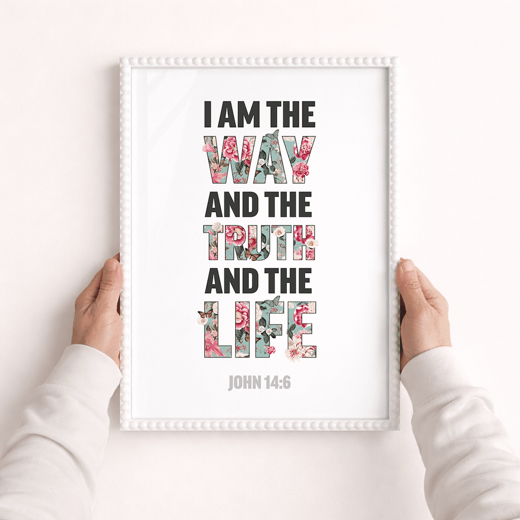 I am the way A3 framed poster - The Christian Poster Company