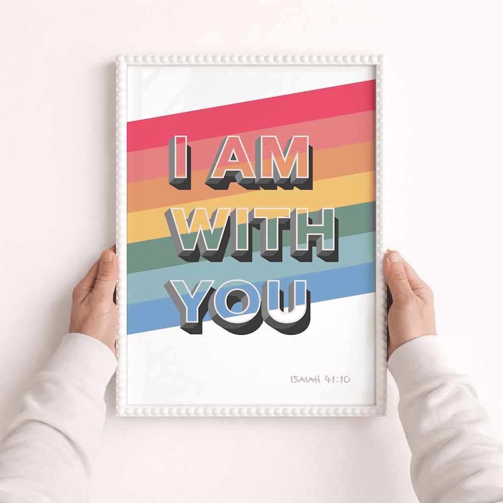 I am with you A3 framed poster - The Christian Poster Company