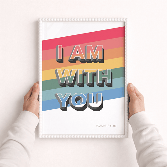 I am with you A3 framed poster - The Christian Poster Company