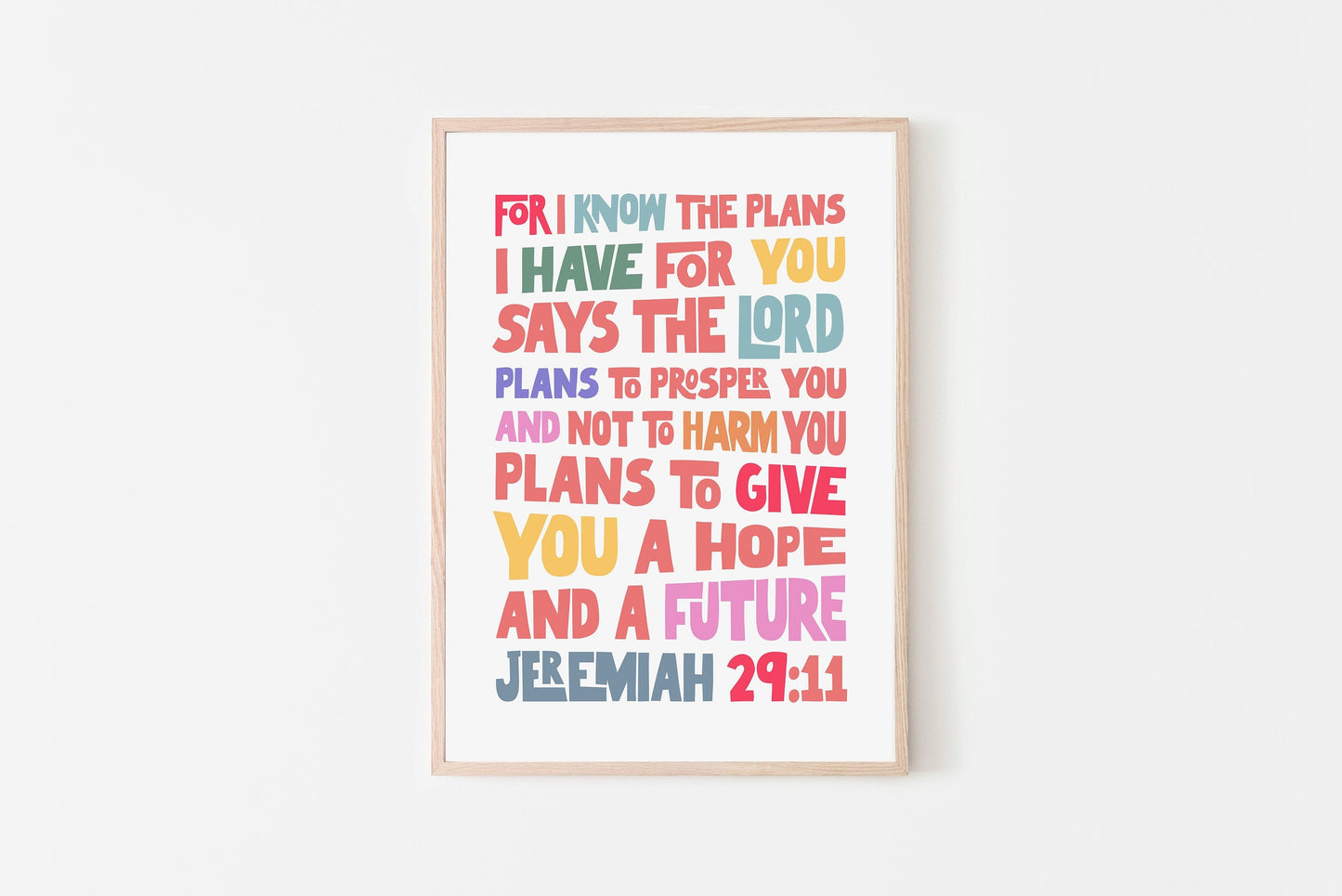 For I know the plans I have for you poster, Jeremiah 29 verse 11 print / poster.