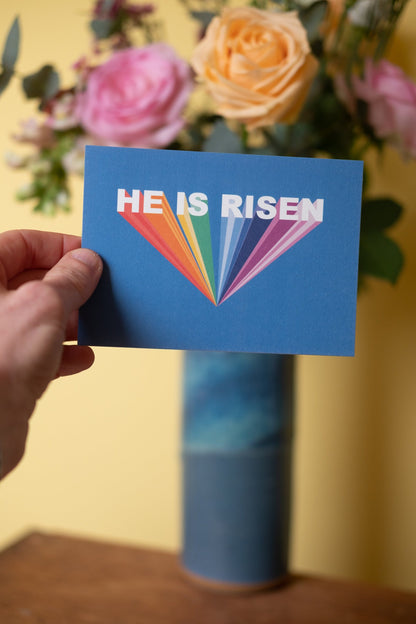 Easter postcards.  'He is Risen'. Optional envelopes.