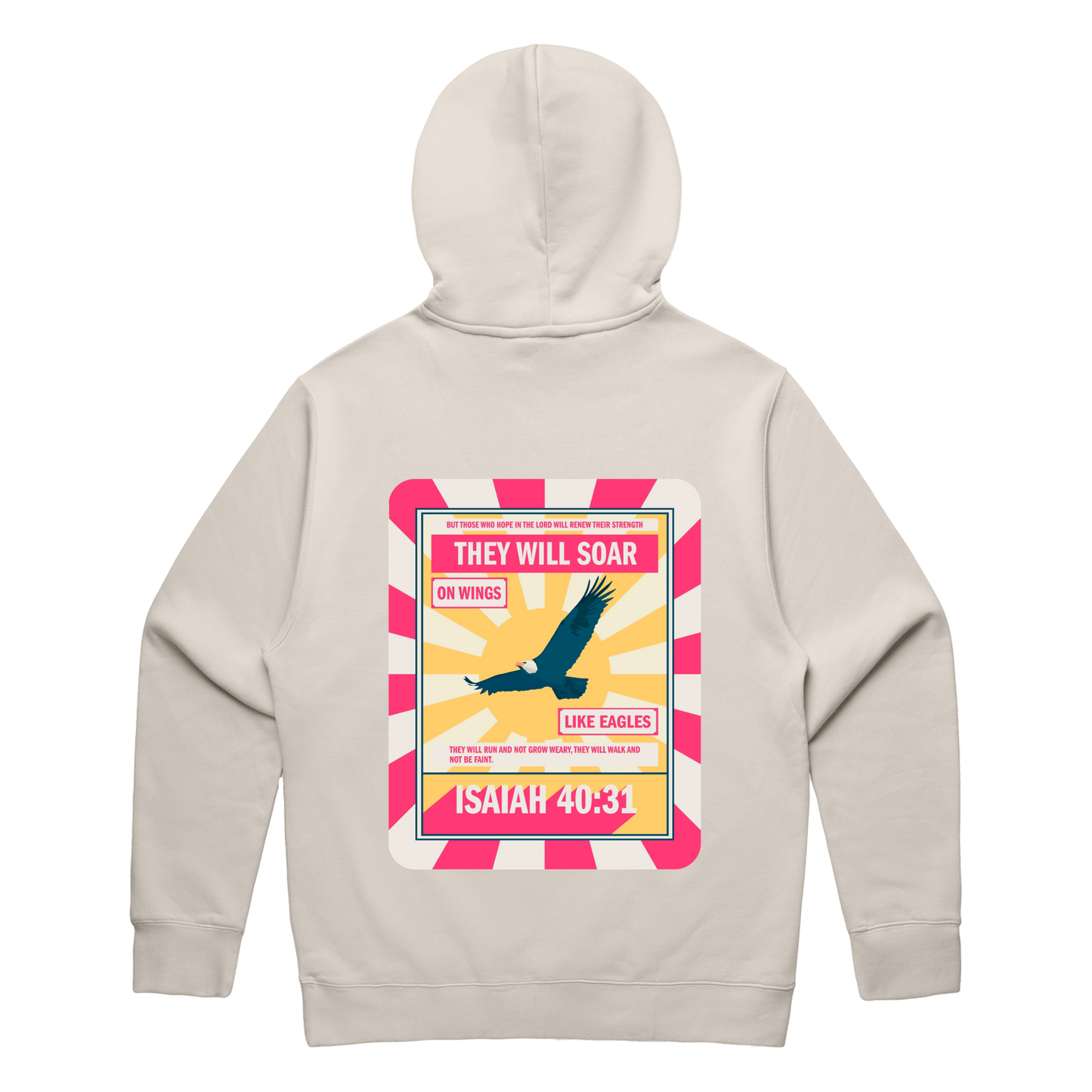 Isaiah 40 hoodie. Back printed. - The Christian Poster Company