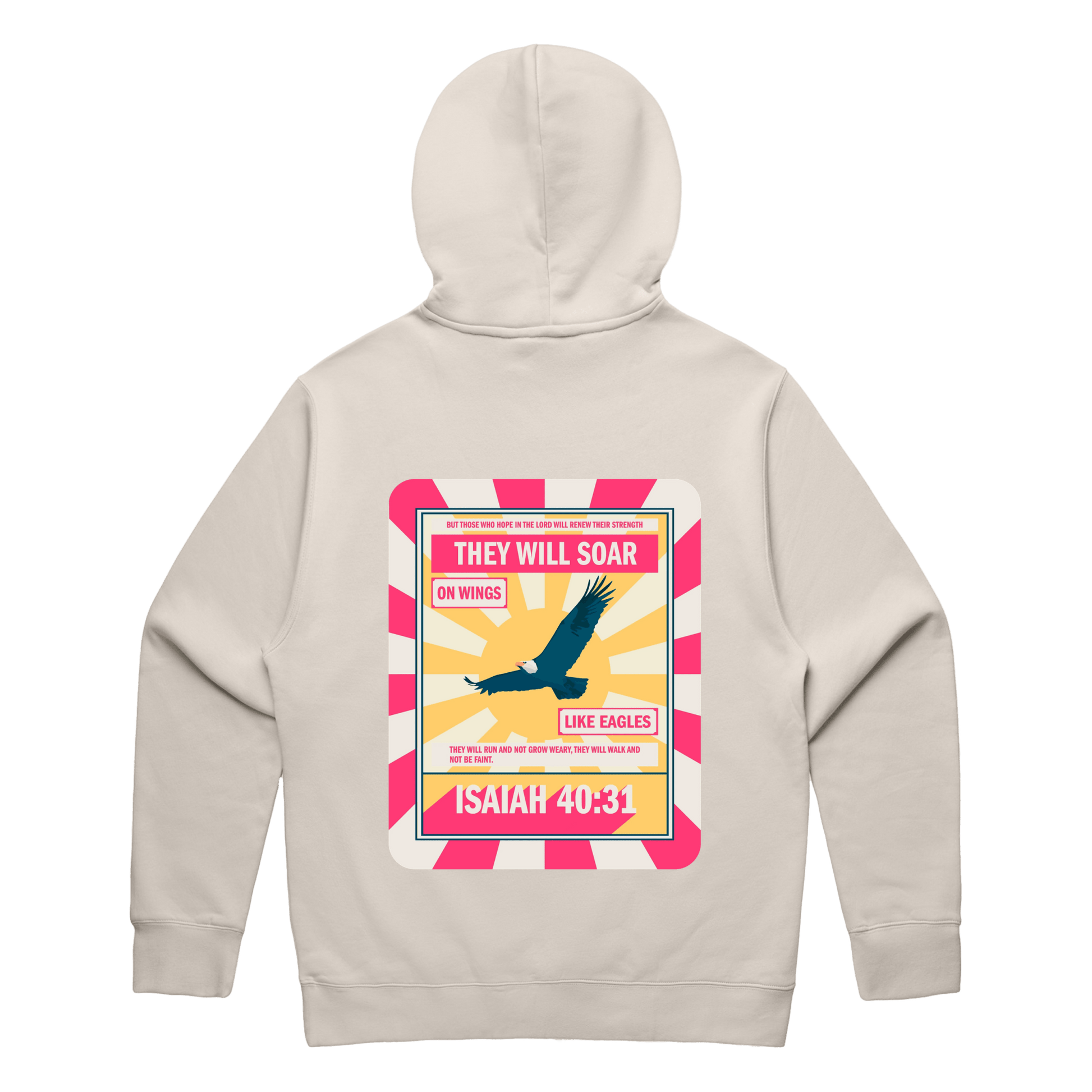 Isaiah 40 hoodie. Back printed. - The Christian Poster Company