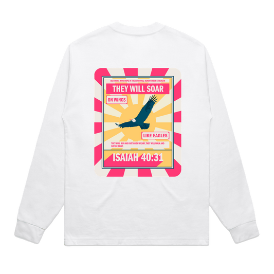 Isaiah 40 long sleeved t shirt. Unisex. Back printed. - The Christian Poster Company
