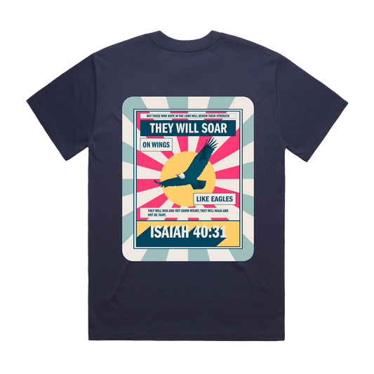 Isaiah 40 unisex oversize style t shirt. Back printed. - The Christian Poster Company