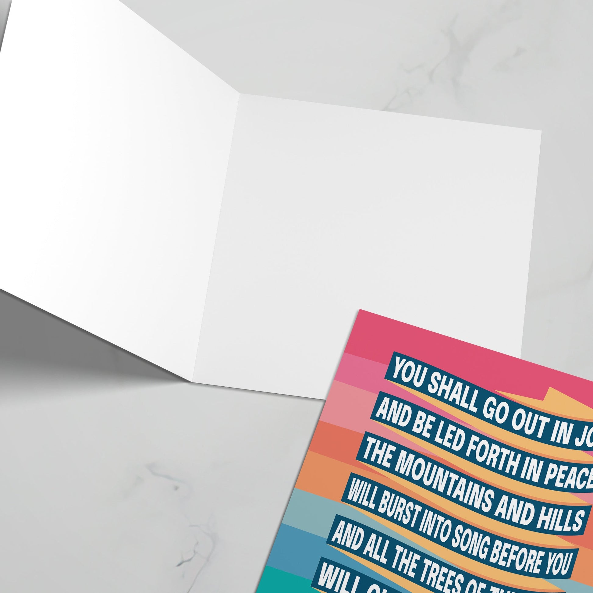 Isaiah 55 greeting card. You shall go out in joy. - The Christian Poster Company