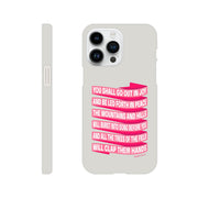 Isaiah 55 phone case. You will go out in joy and be led forth in peace. - The Christian Poster Company