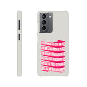 Isaiah 55 phone case. You will go out in joy and be led forth in peace. - The Christian Poster Company