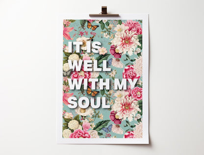 IT IS WELL Christian poster, It is well with my soul print, christian wall decor - The Christian Poster Company