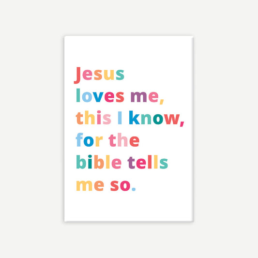 Jesus loves me magnet - The Christian Poster Company