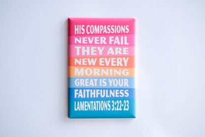 Lamentations 3. His compassions never fail magnet - The Christian Poster Company