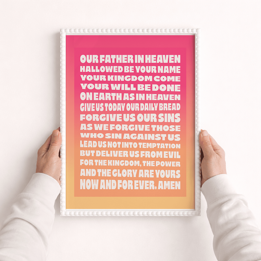 Lord's prayer A3 framed poster - The Christian Poster Company