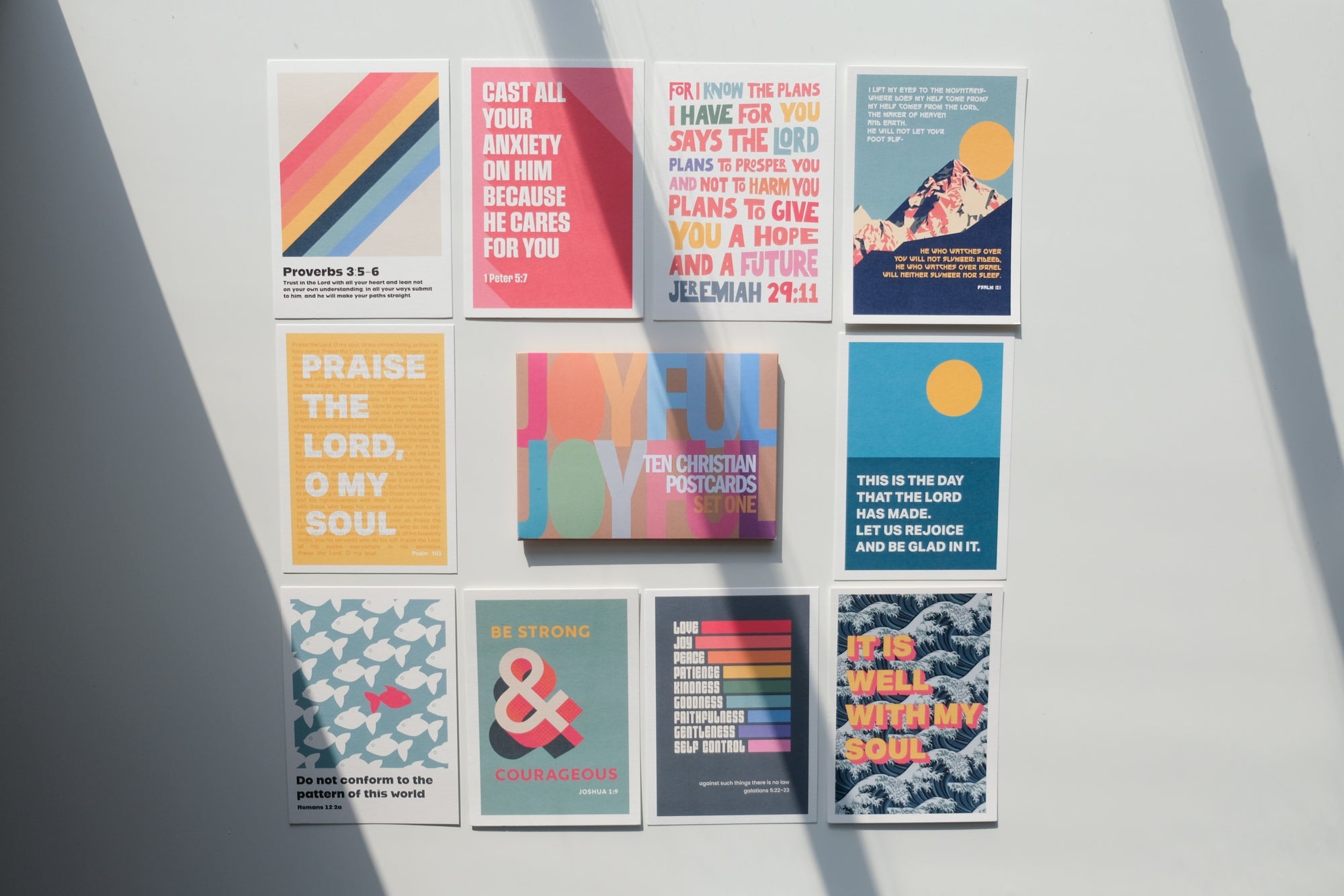 Pack of 10 Christian postcards. SET ONE – The Christian Poster Company