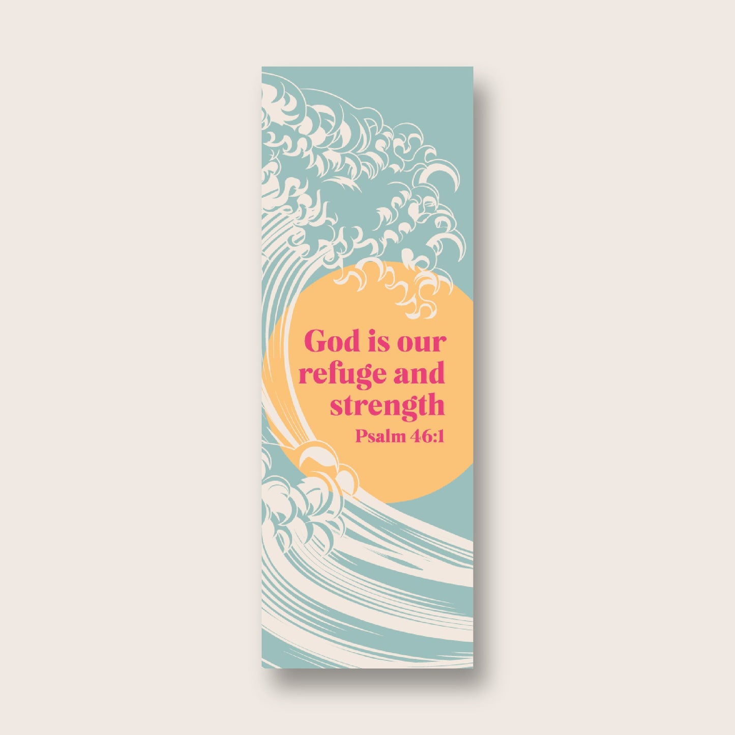 Pack of 30 Christian bookmarks. One design. 'God is our refuge and strength.' - The Christian Poster Company