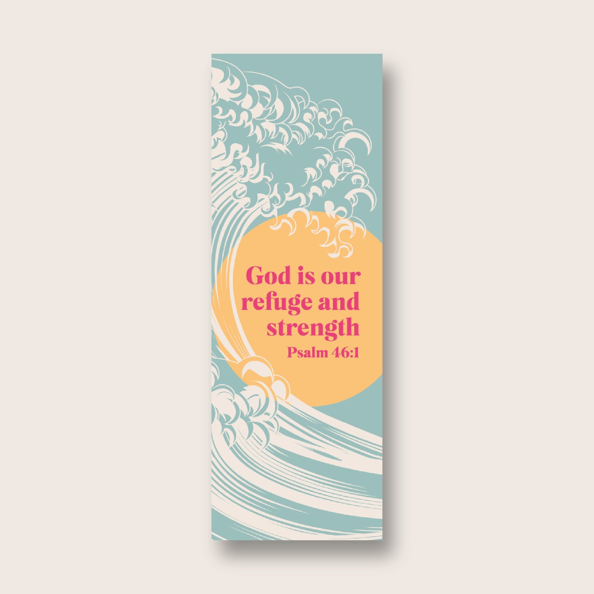 Pack of 30 Christian bookmarks. One design. 'God is our refuge and strength.' - The Christian Poster Company
