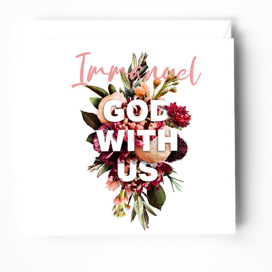 Pack of Christian Christmas greeting cards. Immanuel, God with us. - The Christian Poster Company
