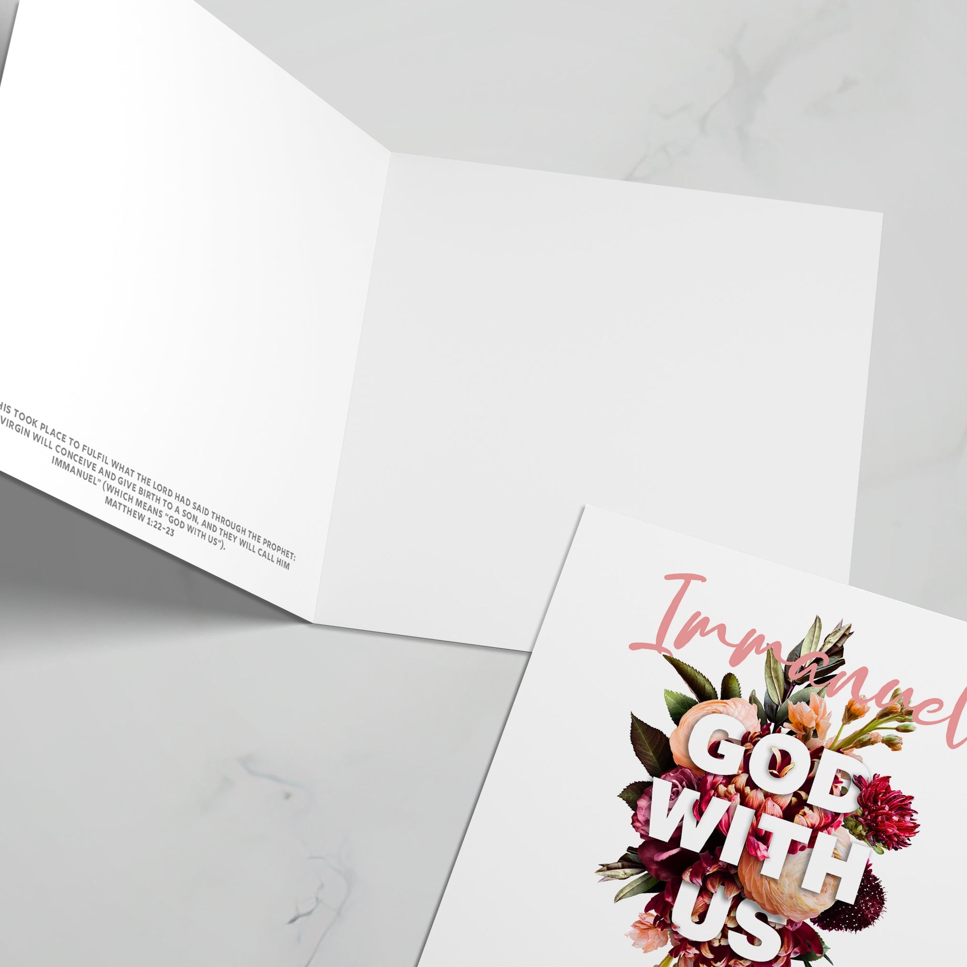 Pack of Christian Christmas greeting cards. Immanuel, God with us. - The Christian Poster Company