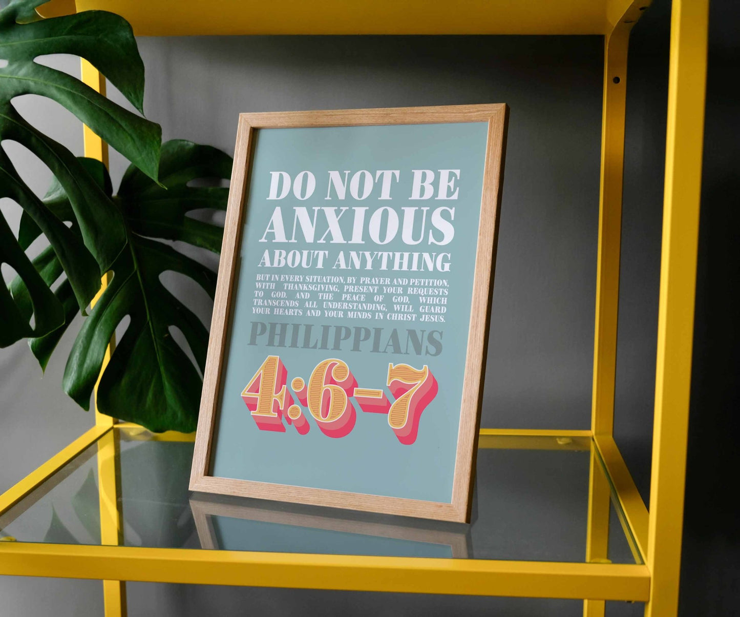Philippians 4 Do not be anxious A4 framed poster - The Christian Poster Company