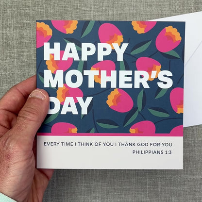Mother's Day Christian greeting card with bible verse