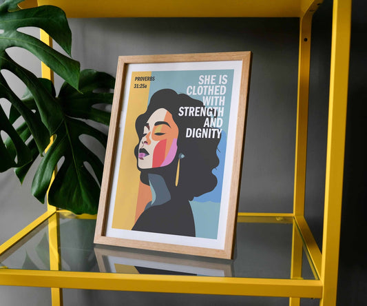 Proverbs 31 A4 framed poster - The Christian Poster Company