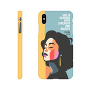 Proverbs 31 phone case. She is clothed with strength and dignity - The Christian Poster Company