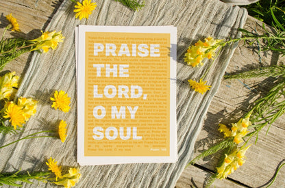 Psalm 103 poster, Praise the Lord, O my soul, Christian wall decor, bible verse print, scripture art - The Christian Poster Company