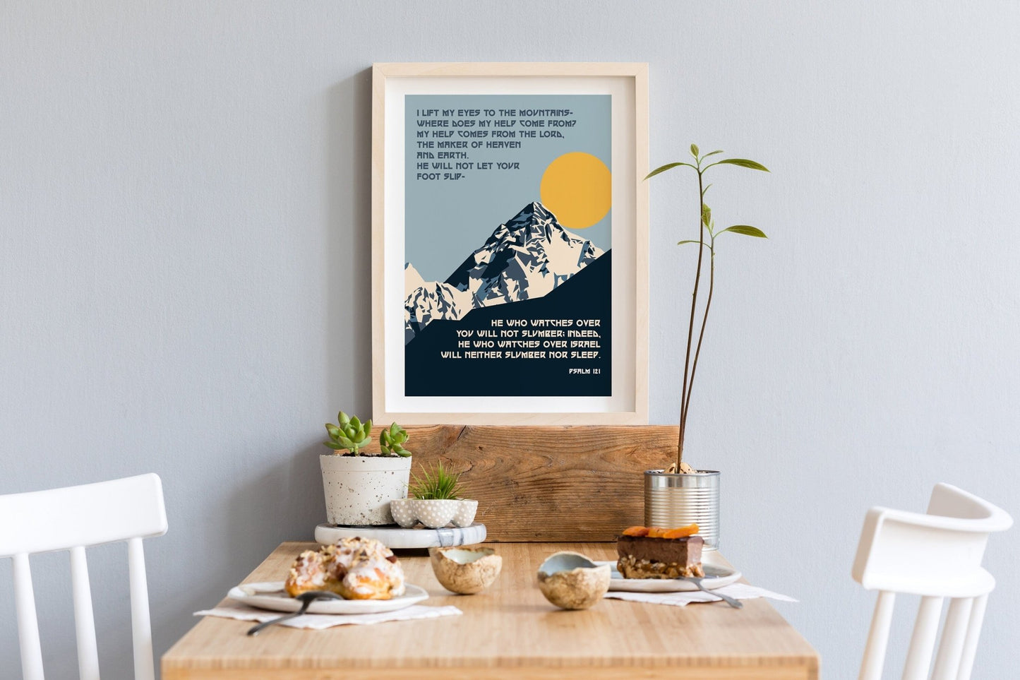 Psalm 121 print, I lift up my eyes Christian poster. - The Christian Poster Company