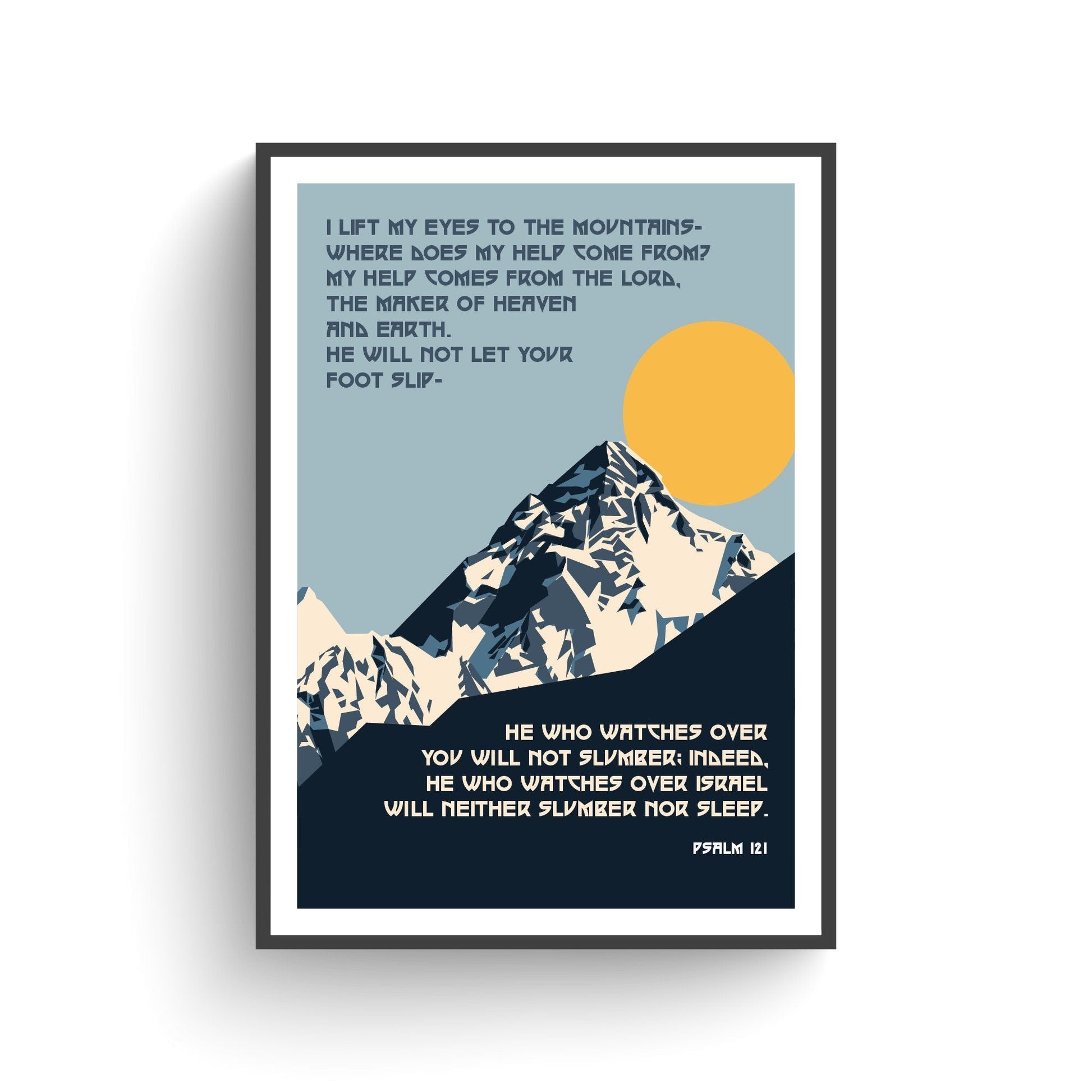 Psalm 121 print, I lift up my eyes Christian poster. - The Christian Poster Company