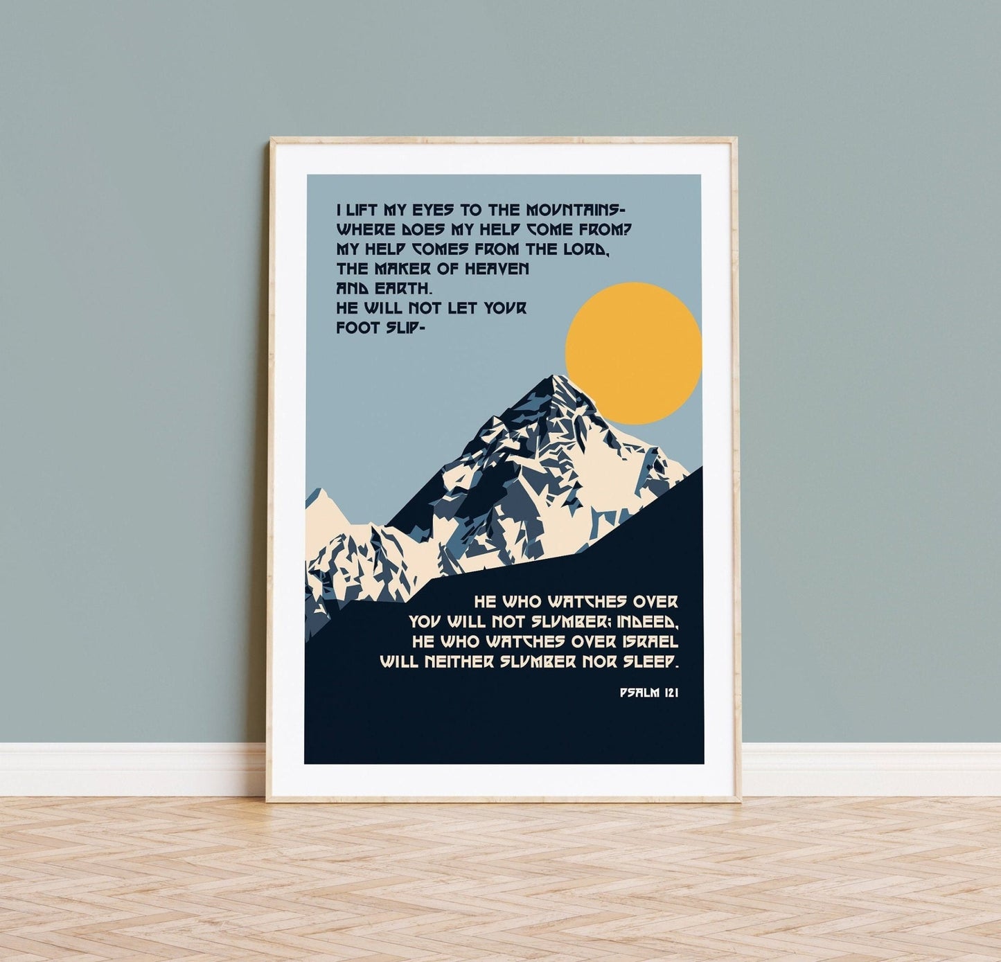 Psalm 121 print, I lift up my eyes Christian poster. - The Christian Poster Company