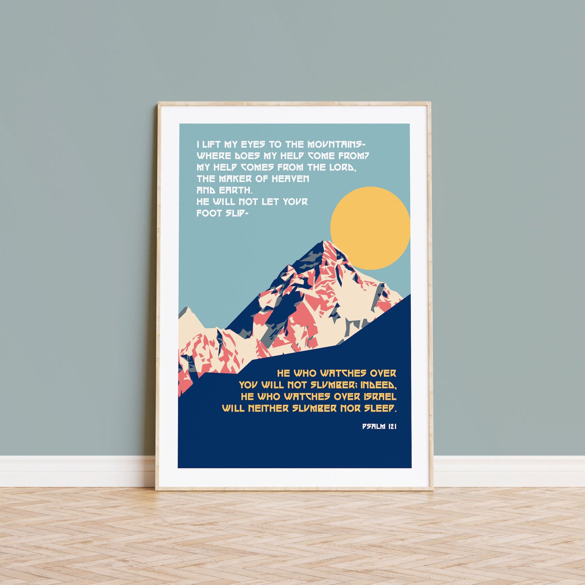 Psalm 121 print, I lift up my eyes Christian poster. - The Christian Poster Company