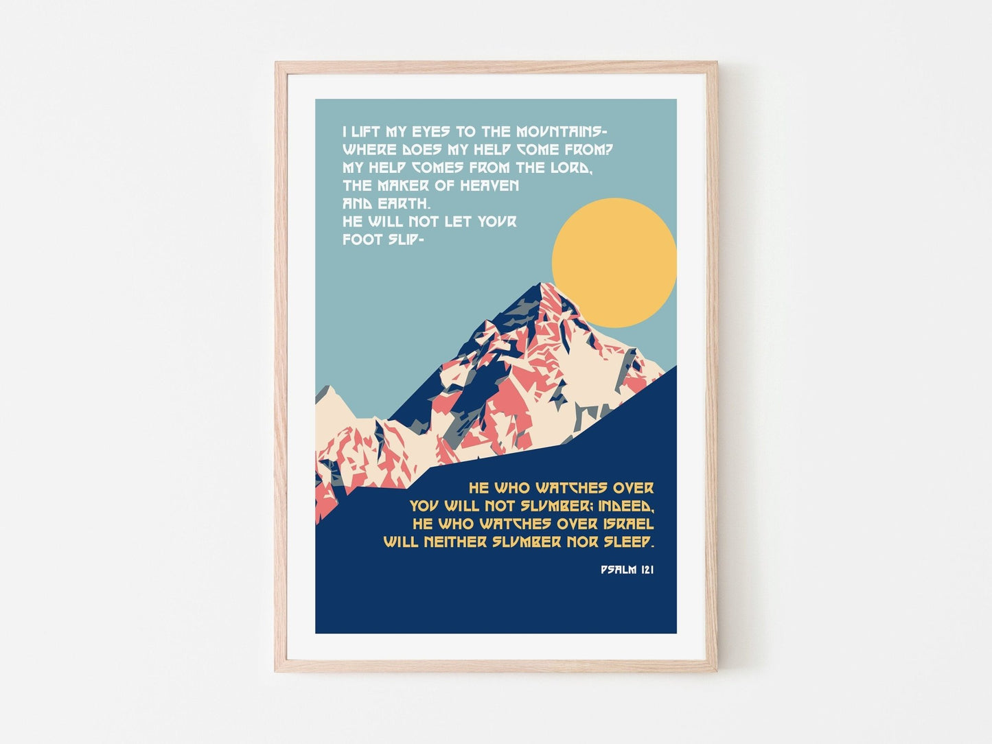 Psalm 121 print, I lift up my eyes Christian poster. - The Christian Poster Company