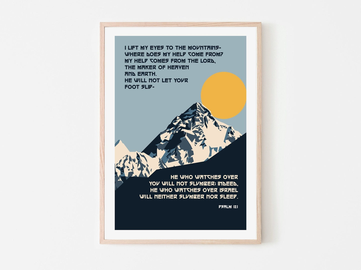 Psalm 121 print, I lift up my eyes Christian poster. - The Christian Poster Company