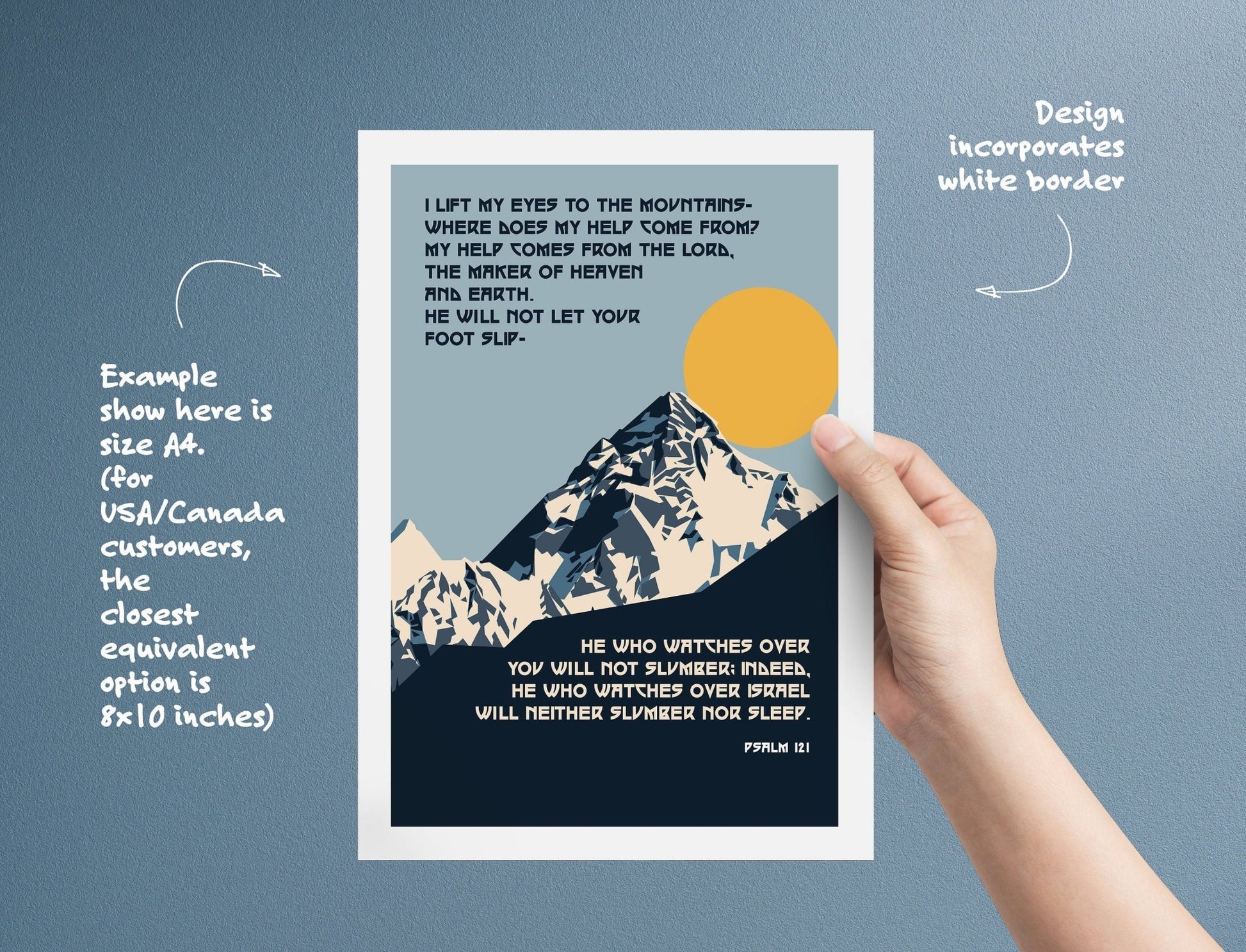 Psalm 121 print, I lift up my eyes Christian poster. - The Christian Poster Company