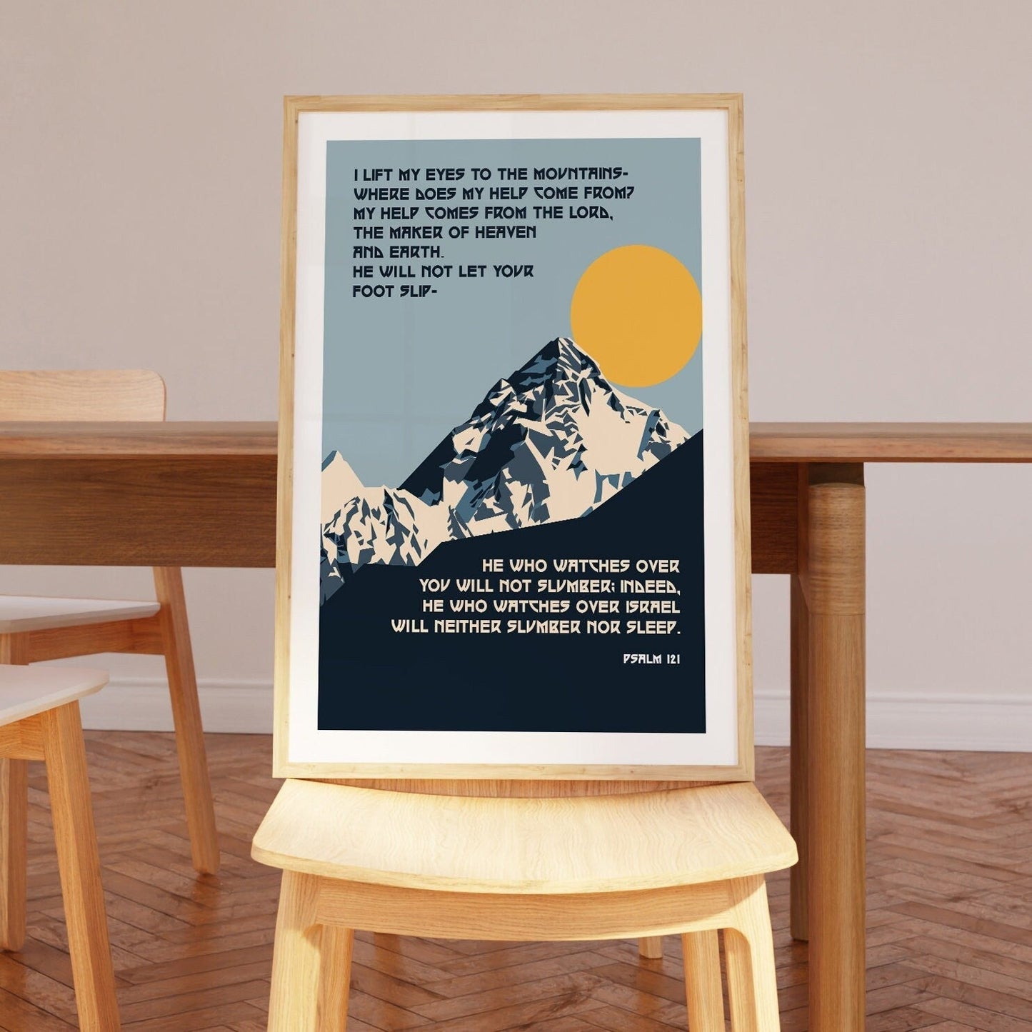 Psalm 121 print, I lift up my eyes Christian poster. - The Christian Poster Company