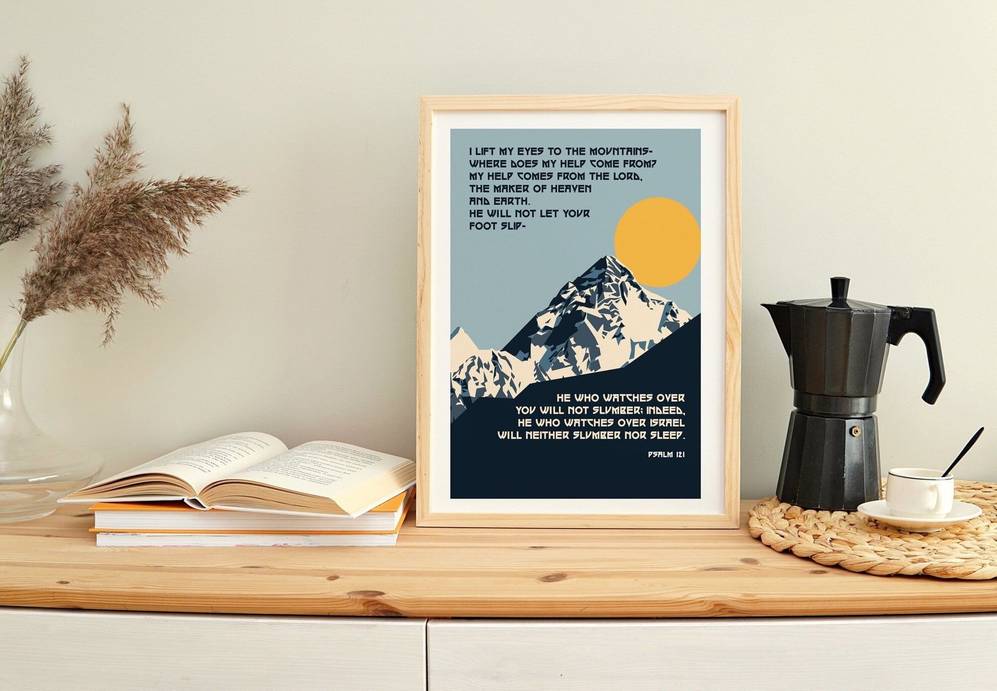 Psalm 121 print, I lift up my eyes Christian poster. - The Christian Poster Company