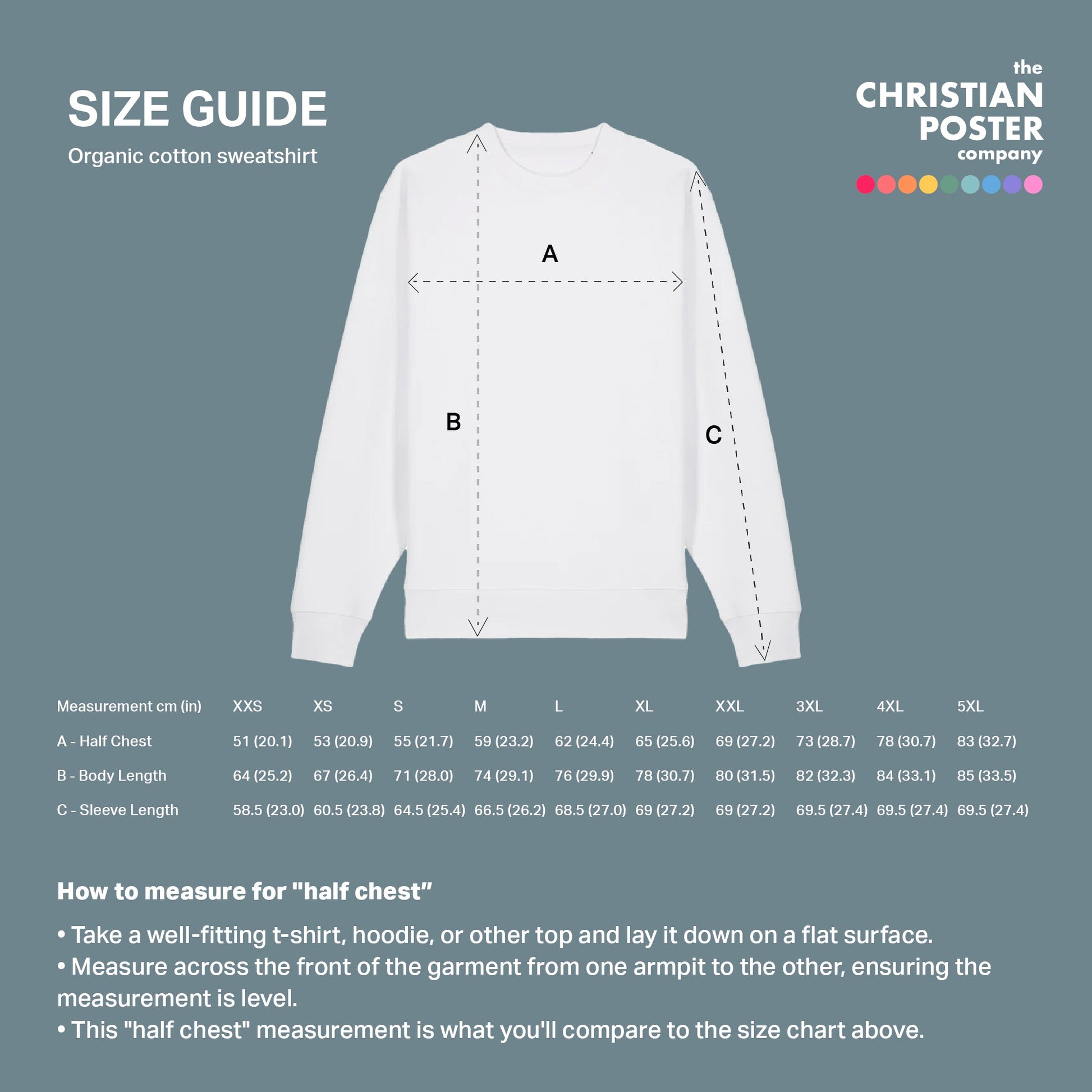 Psalm 23 back printed sweater. Unisex - The Christian Poster Company