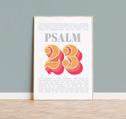 Psalm 23 poster, The lord is my shepherd print. - The Christian Poster Company